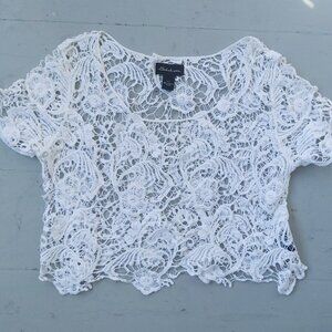 Romantic Lace Crochet Crop Top